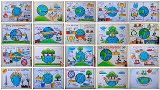 Environment Day poster drawings| World Environment day drawings| Save Earth Save Life Poster drawing