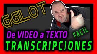 ⭐️ Como TRANSCRIBIR Video y Audios a TEXTO con GGLOT, servicio súper ECONÓMICO - 2022⭐️