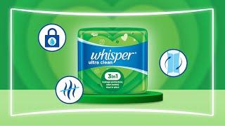 Whisper Ultra Clean 3in1 Protection Sanitary Pads