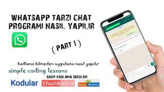 whatsapp tarzı program nasıl yapılır ( PART1 ) kodular io