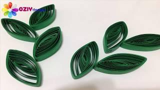 quilling leaves , DIY leaves, with swekers, quilling flowers