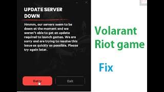 How to fix Update Server down Hmmm, our servers seem to be down at the moment valorant | Riot client