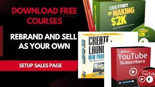 HOW TO REBRAND AND SETUP SALES PAGE FOR YOUR COURSES