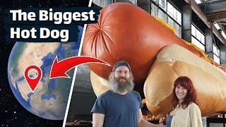 The Biggest Hot Dog  on Google Earth  and Google Maps #googleearth #googlemaps #hotdog #hotdogs