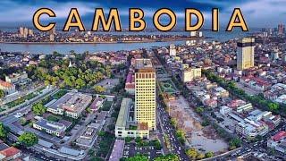 Aerial View of Phnom Penh Capital City Cambodia - Drone Footage Video Cambodia