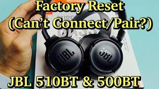 JBL TUNE 510BT / 500BT Headphones: How to Factory Reset (Can't Connect or Pair?)