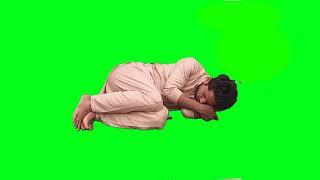 Man Sleeping Green Screen