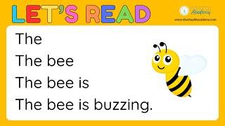 Let's Read | Bee  | Learn to Read Simple Sentences | Reading Fluency for Kids | Shaykh Academy