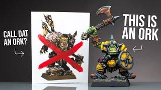 Painting great Warhammer Old World Miniatures - Ork!