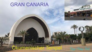 ️ Playa del Ingles Street Walk  From the Tropical Shopping Center to the Ecumenical Temple!  2020.