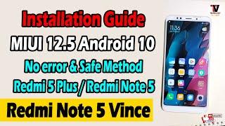 Redmi Note 5 (Vince) MIUI 12.5 Update Installation Guide | Redmi 5 Plus | MIUI 12.5 Update |