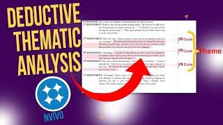 Deductive Thematic Analysis Example (Step by Step Guide using Nvivo)