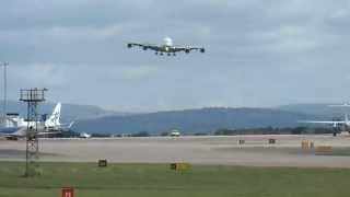 A380 Touch and Go (Aborted Landing) Manchester Airport July 11th 2012