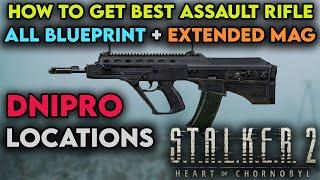 Stalker 2 Best Assault Rifle DNIPRO With Attachments, Blueprints & Upgrade Locations Free and Early