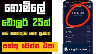 how to get 25 USDT free Sinhala | crypto.com Free Crypto 2024 | crypto.comSinhala