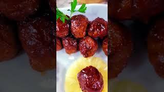 Hawaiian Meatballs #recipe #recipes #meatballs #cooking #shorts #viralvideo #viralshort