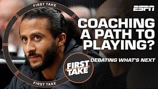 COACH KAEPERNICK?  Jim Harbaugh offers Colin Kaepernick job with LA Chargers | First Take