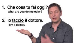 Italian Language Lessons: The Verb Fare - to Do or Make