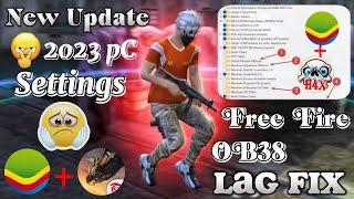How to fix Bluestacks 5 Free Fire New Lag Fix 4Gb Ram Laptop 240fps, lag fix 99% after OB38 Update