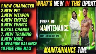 OB29 UPDATE FREE FIRE ll 4 AUGUST NEW UPDATE ll WHY GAME IS NOT OPENING? ll SERVER MAINTENANCE ll