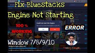 Emulator Fix/Bluestacks Engine Not Starting Error Problem [SOLVED] 100% 