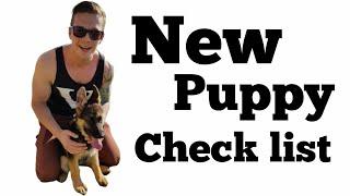 New puppy checklist | New German Shepherd puppy