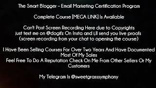 The Smart Blogger  course - Email Marketing Certification ProgramCourse download