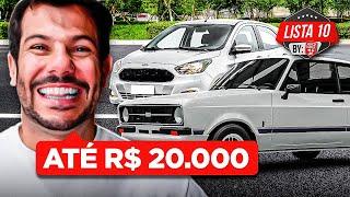 10 MELHORES CARROS ATÉ 20 MIL! USADOS E BARATOS!