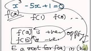 Solution of linear equation by bisection method