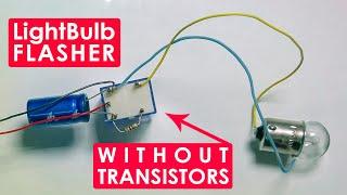 Light Bulb Flasher Without Transistors Using Just a Relay [DIY]