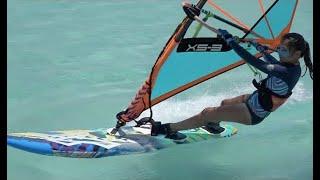 Windsurfing Upwind 360 in Footstraps at 11 years