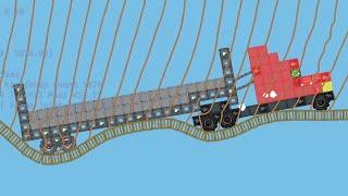 Traffic crossing a rope bridge in Bad Piggies