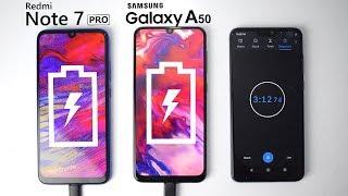 Redmi Note 7 Pro vs Samsung Galaxy A50 - BATTERY CHARGING TEST!!!