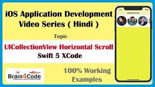 UICollectionView Custom Cell with Horizontal Scroll in Swift 5 XCode | Hindi |  Like Instagram App