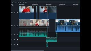 Filmora 9 2020 Syncing voice with 2 video camera angles