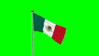 Mexico COUNTRY NATIONAL FLAG ANIMATED GREEN SCREEN EFFECT BACKGROUND VIDEO