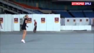 Maria Sharapova Football Skills Compilation