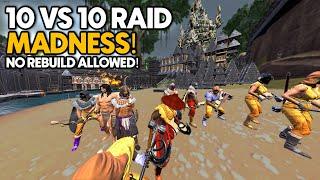 Epic 10v10 Raid on Official Server - Impossible Rebuild! Conan Exiles Barracks Raid Ep. 1