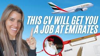 Emirates Flight Attendant Job: The Ultimate Cabin Crew CV Sample [step-by-step Tutorial]