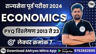 राज्यसेवा पूर्व परीक्षा | Economics PYQ | MPSC Prelims PYQ Revision - Economics | Chaitanya sir  #07