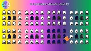 IR Object detection circuit on breadboard,IR Proximity sensor circuit,IR obstacle  detection