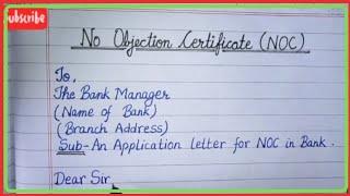 Application letter for NOC in bank|| NOC ( no objection certificate)||Content Writer ️️