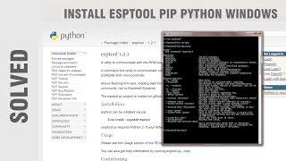 How to install esptool via pip Python on Windows cmd for esp8266 NodeMCU (solved)