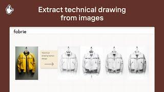 Turn product images into technical drawings | Fabrie AI for fashion design