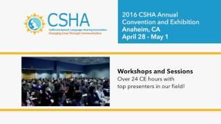 CSHA 2016 Conference