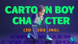 Cartoon Boy Character (3D modeling) #modeling #animation