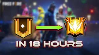 Gold To Grandmaster in 18 Hours Sujal Gaming!!Must Watch!!-FreeFire Sujal