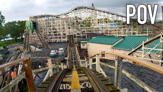 Dragon Coaster Front Row POV Rye Playland Park Classic Wooden Roller Coaster