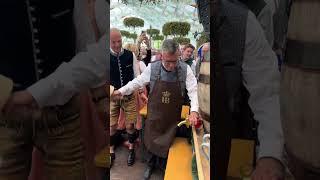 Tapping the First Ceremonial Fass the 188th Munich Oktoberfest