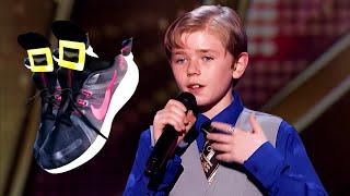 Kid sings One Two Buckle My Shoe on America's Got Talent